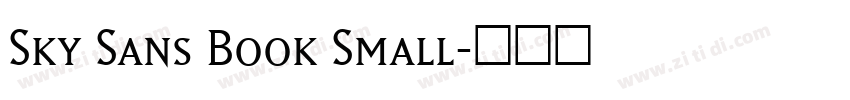 Sky Sans Book Small字体转换